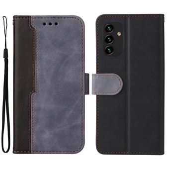 Capa magunivers PU estilo de negócios, emenda de cores com apoio cinza para Samsung Galaxy A13 4G - 1