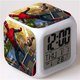Despertador Infantil HSMY | LED | Multifuncional Colorido | Spiderman 20 - 1