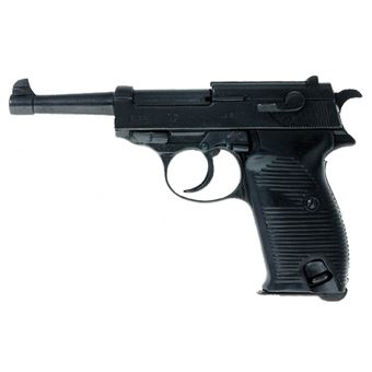 Réplica de Pistola Denix alemã automática da Guerra Mundial ano 1938 de plástico preto e metal - 1