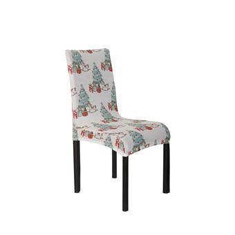 Capa de Cadeira BOD HOME | Temática De Natal | Branco Neve - 1