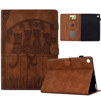 Capa ZURSANA para Samsung Galaxy Tab A9+/A9 Plus de 11 " 2024 SM-X210/X216/X218 | Flip | Estampado de Gatos | Suporte Ajustável | Castanho - 1
