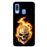 Capa Hapdey para Samsung Galaxy A40 2019 Design Caveira em Chamas em Silicone Flexível e TPU Preto_0