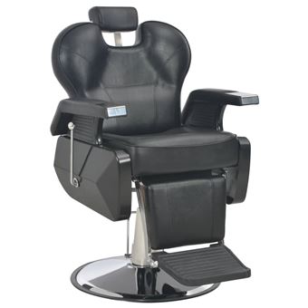 Cadeira de Barbeiro vidaXL | 72X68X98 cm | Couro Artificial - Preto - 1