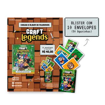 Kit De 10 Envelopes Com 50 Cromos - Álbum Oficial Craft Legends - 1