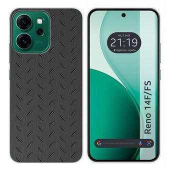 Capa Tumundosmartphone de silicone para Oppo Reno 14 FS / 14FS 5G | desenhos de metal - 1