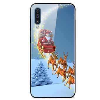 Capa Magunivers | TPU vidro rígido trenó e alces para Samsung Galaxy A50s/A30s/A50