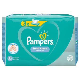 Toalhetes para Bebé Pampers Fresh Clean 81688041 | Turquesa, Branco - 1