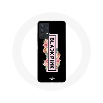 Capa Maniacase para Samsung Galaxy A32 5G com o logo do BLACKPINK em rosa e Preto - 1