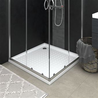 Base de Chuveiro vidaXL com pontos 90x90x4 cm ABS branco - 1