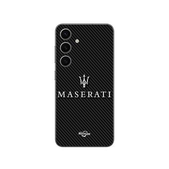 Capa Maniacase para Samsung Galaxy S24 MASERTATI FUNDO DE CARBONO BRANCO Rato e concha - 1