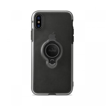Capa Puro Magnet Ring 360° Metal iPhone X Black