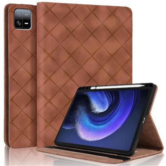 Capa de luxo com aba ZURSANA para Xiaomi Pad 6 Pro 11'' 2023 | Suporte para caneta stylus | Castanho - 1