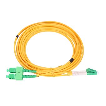 Cabo de Fibra Ótica Extralink Patchcord SC/APC-LC/APC Modo Unico, Duplex, 9/125um, 2m | Amarelo - 1