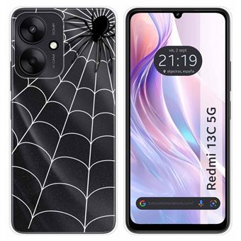 Capa TUMUNDOSMARTPHONE de silicone transparente para Xiaomi Redmi 13C 5G Spider Design Desenhos - 1