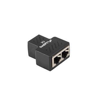 Misturador Ou Cabo Divisor Lanberg ADS-RJ45-2RJ45-OS | Preto - 1