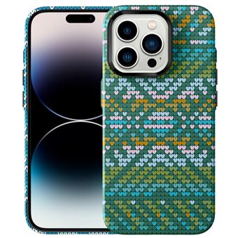 Capa V-REEL PC ultrafino com textura têxtil para iPhone 12 ProMax - Verde floresta - 1