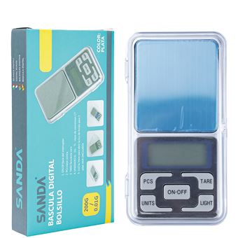Balança de Pecisão Digital de Bolso Sanda Sd-4202 - Cinzento - 1