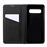 Capa Magunivers de couro genuíno litchi com suporte para cartão preto para Samsung Galaxy S10_3