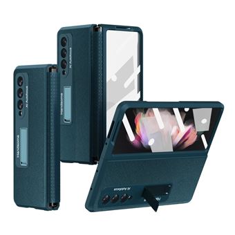 Capa e TPU + PU à prova de queda com muleta Magunivers para Samsung Galaxy Z Fold4 5G - verde - 1