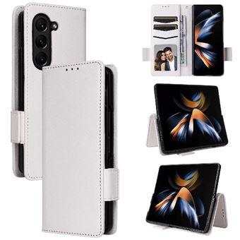 Capa ZURSANA para Samsung Galaxy Z Fold 6 | Flip | Pele PU | Fecho Magnético | Porta-cartões | Branco - 1