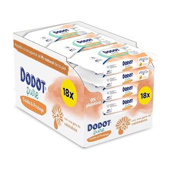Toalhitas Aqua Pure Calêndula Cuida & Protege Dodot | 44 Unidades - pack 18 - 1