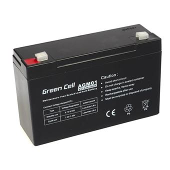 Bateria Ups Green Cell AGM Battery 6V 12Ah - Batterie - 12.000 mAh | Preto - 1