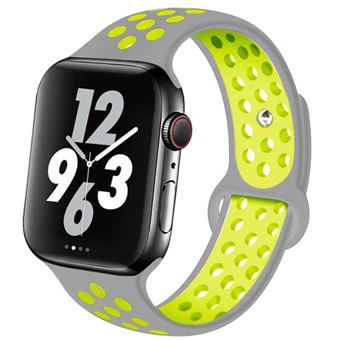 Bracelete de Silicone Gift4Me para Apple Watch Series 9 - 41mm - Cinza / Verde - 1