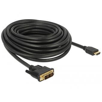 DeLOCK 85587 adaptador de cabo de vídeo 10 m HDMI tipo A (padrão) DVI-D Preto - 1