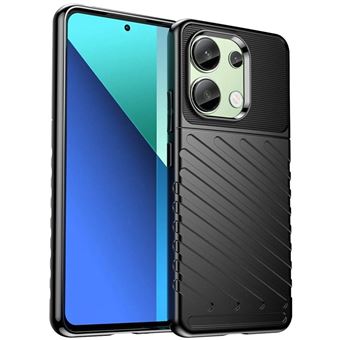 Capa de Gel Flexível Thunder Armor Tumundosmartphone para Xiaomi Redmi Note 13 4G Preta - 1