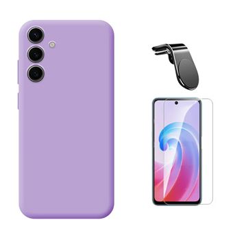 Kit Vidro Clearglass + Capa Silicone Líquido + Suporte L Phonecare para Samsung Galaxy A36 | Roxo - 1