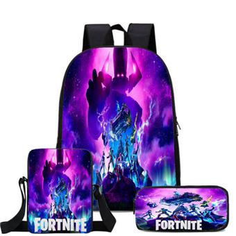 Conjunto Escolar Fenbow Fortnite Mochila + Mala de Ombro + Estojo - Multicolorido 11 - 1