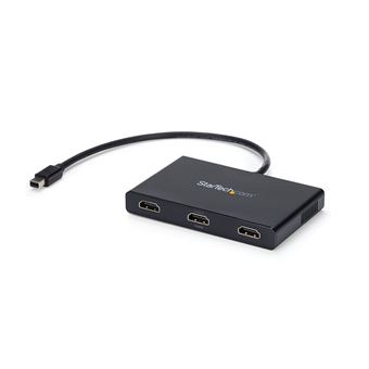 Multiplicador de Vídeo StarTech.com Divisor Multi-Monitor Mini DisplayPort para HDMI - Concentrador MST de 3 portas | Preto - 1