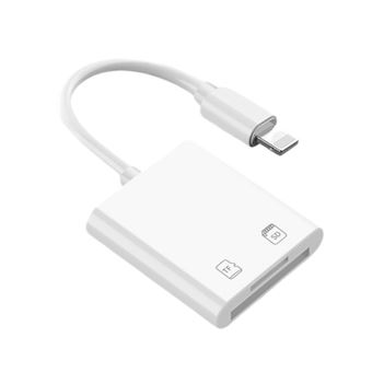 Leitor de Cartões SD/TF Lightning Co-phénix para iPhone - Branco - 1