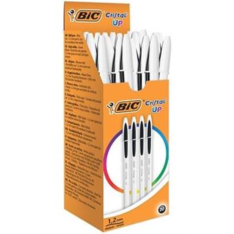 BIC Cristal Up Preto Esferográfica Médio 20 peça(s) Preto e Branco