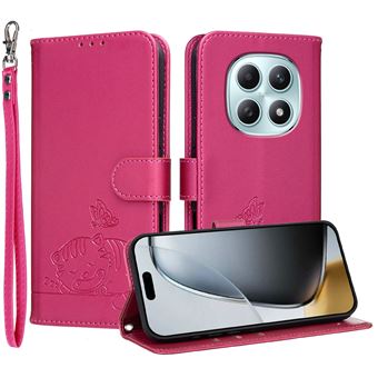 Capa FOXDOCK para Xiaomi Redmi Note 15 4G | Flip | Bloqueio RFID | Fecho Magnético | Pele Sintética | Alça de Pulso Amovível | Vermelho - 1