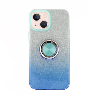 Capa MisterCapas para iPhone 14 Plus Brilhante com íman e anel | Azul Turquesa - 1