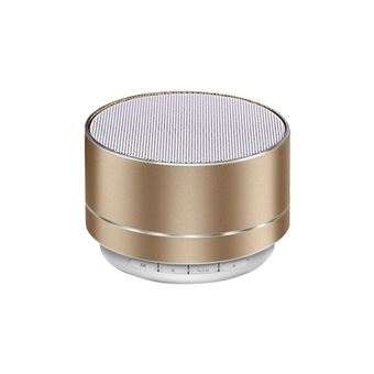 Mini Coluna Bluetooth Goeik | Porta USB | Leitor de Cartões Micro SD - Dourado - 1