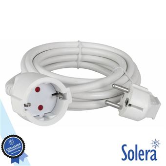 Cabo Extensão Tomada Elétrica Solera Com 1 Saída 2M 3X1.5Mm Branco - 1