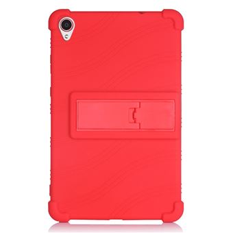 Capa de Silicone Magunivers para Lenovo Tab M8 8705/8505 com Suporte Deslizante | Flexível - Vermelho - 1