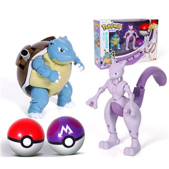 Figuras Brinquedos Infantis DreamWorks | Pokémon | 2 Peças | Blastoise e Mewtwo 9-13 cm - 1