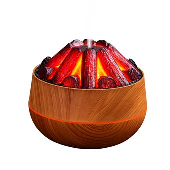 Humidificador/Difusor de Aroma em Formato Fogueira Pritech PBP-1010 | Castanho - 1