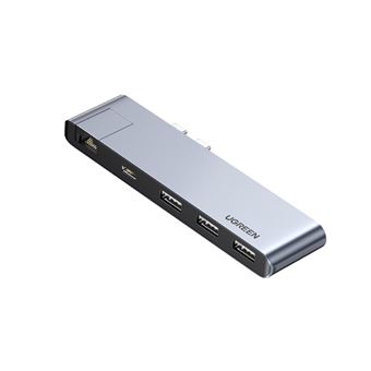 Adaptador UGREEN 60565 CM218 5 em 1 | Type-C a Thunderbolt3 3USB3.0 1000mbps para MacBookPro/Air - 1