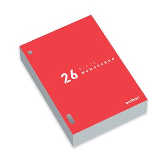 Bloco Memorando 2026 Ambar | 100x130mm | Pautado com Furo e Rasgo - 1