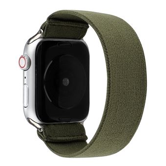 Bracelete de Nylon HSMY Elástico para Apple Watch Series 6/ SE/ 5/ 4 | 44 mm - Verde Escuro - 1