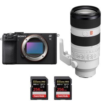 Sony A7C II Preto + FE 70-200mm f/2.8 GM OSS II + 2 SanDisk 256GB Extreme PRO UHS-II SDXC 300 MB/s + PDF MCZ DIRECT - 1