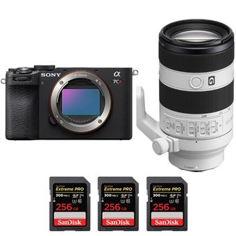 Sony A7CR Preto + FE 70-200mm f/4 Macro G OSS II + 3 SanDisk 256GB Extreme PRO UHS-II SDXC 300 MB/s + PDF MCZ DIRECT - 1