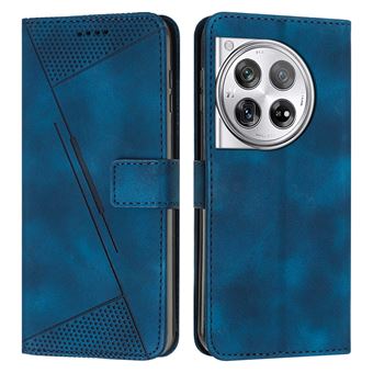 Capa FOXDOCK para OnePlus 12 | Pele | Flip | 3 Compartimentos para Cartões | Azul - 1