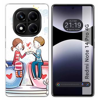 Capa TUMUNDOSMARTPHONE de silicone para Xiaomi Redmi Note 14 Pro 4G Coffee Design Desenhos - 1