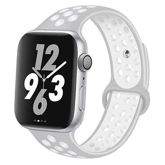 Bracelete de Silicone Gift4Me para Apple Watch Series 9 - 41mm - Cinza / Branco - 1