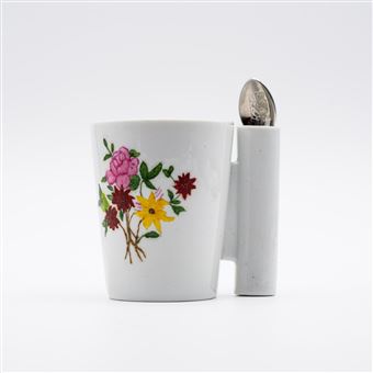 Caneca Florida Borboleta com Colher Presentear - 1